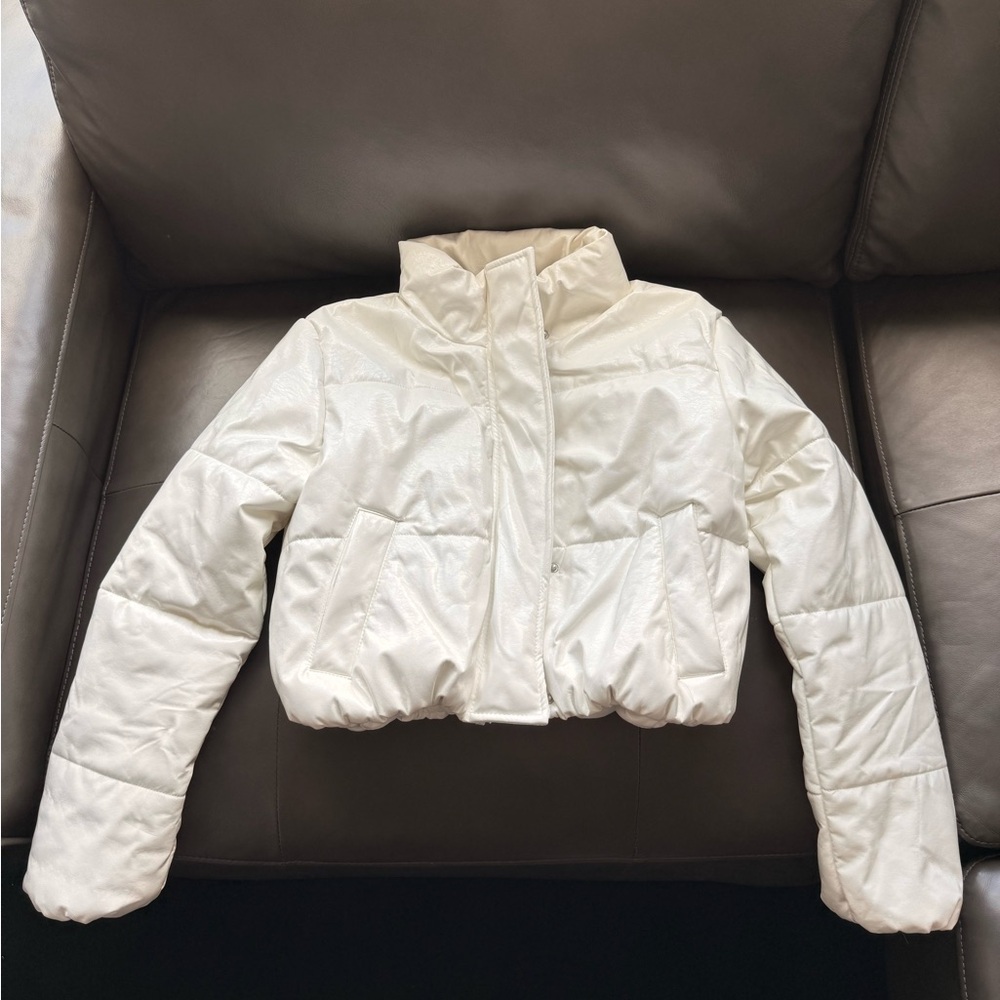 Ambiance Off-White Puffer Jacket